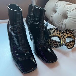 Prada Patent Leather Crinkle Bootie Size 10